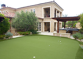 image of backyard putting green by synlawn golf