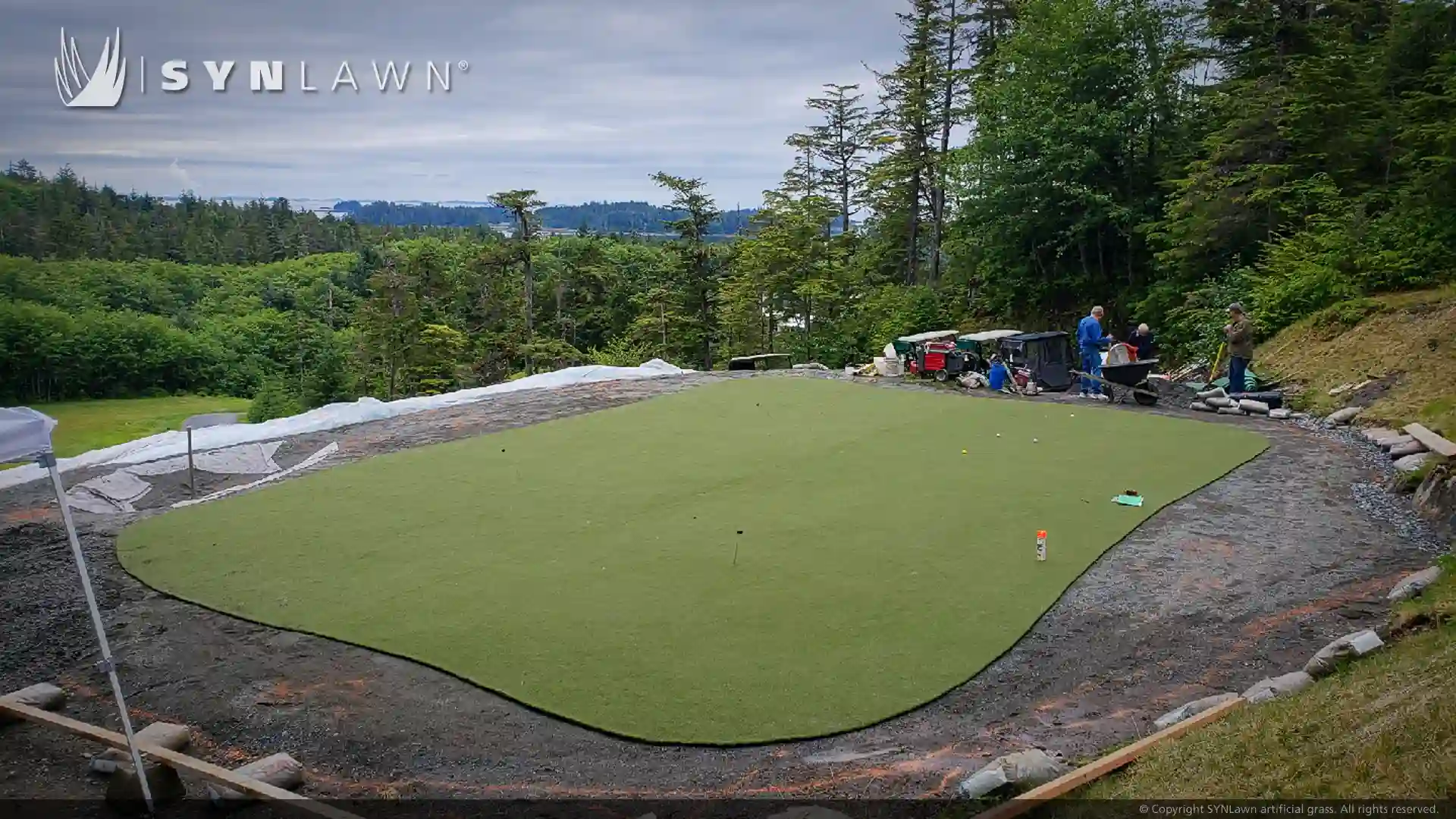 image of Sitka Alaska Sea Mountain Golf Course Putting Green by SYNLawn Golf