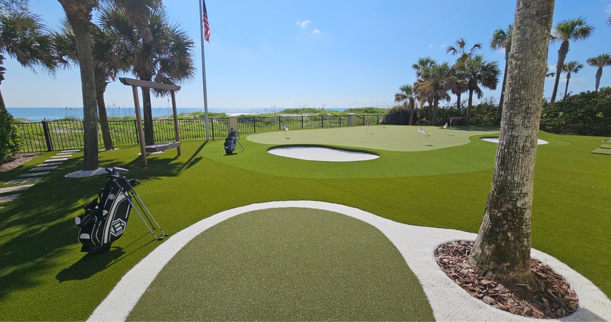 Beachfront Homeowner Adds The Ultimate Putting Green