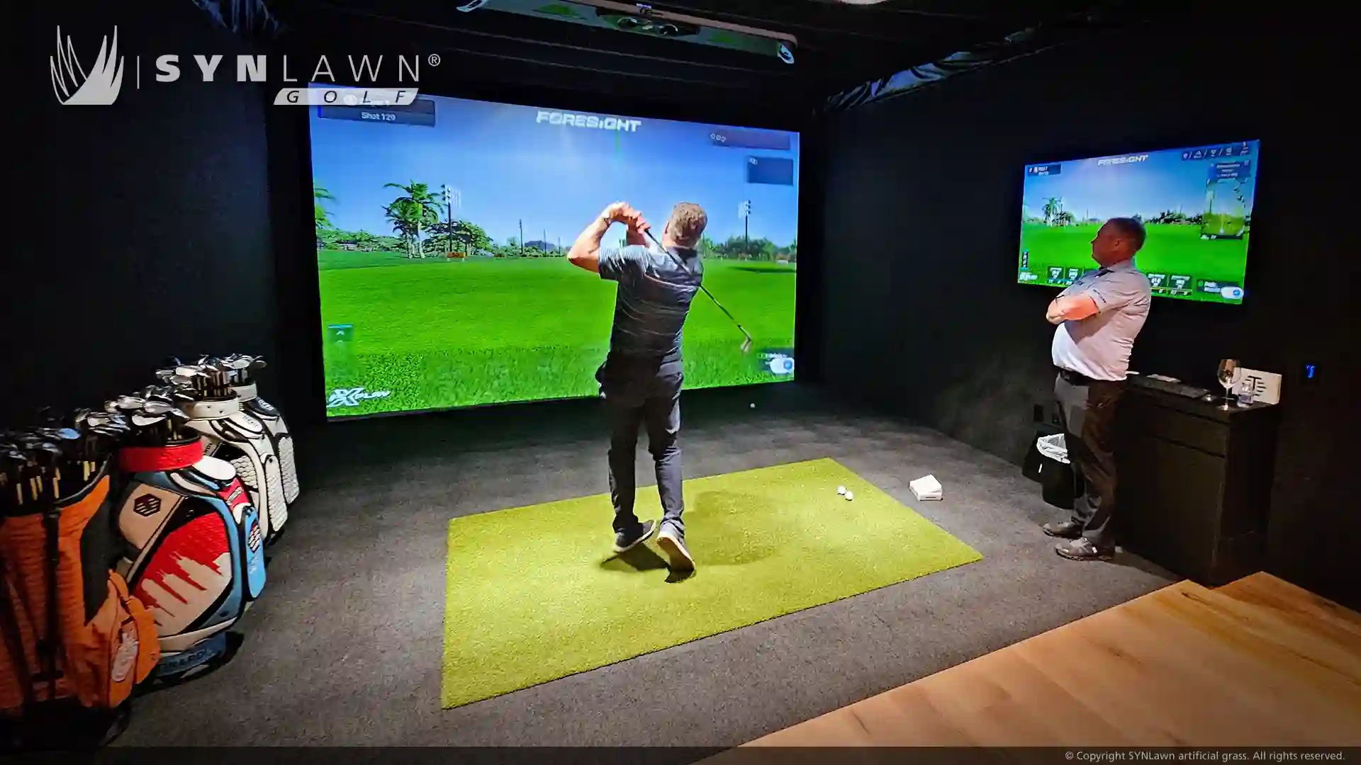 image of image of SYNLawn Golf Turf at Bettinardi Indoor Simulator Studio B Chicago Illiniois