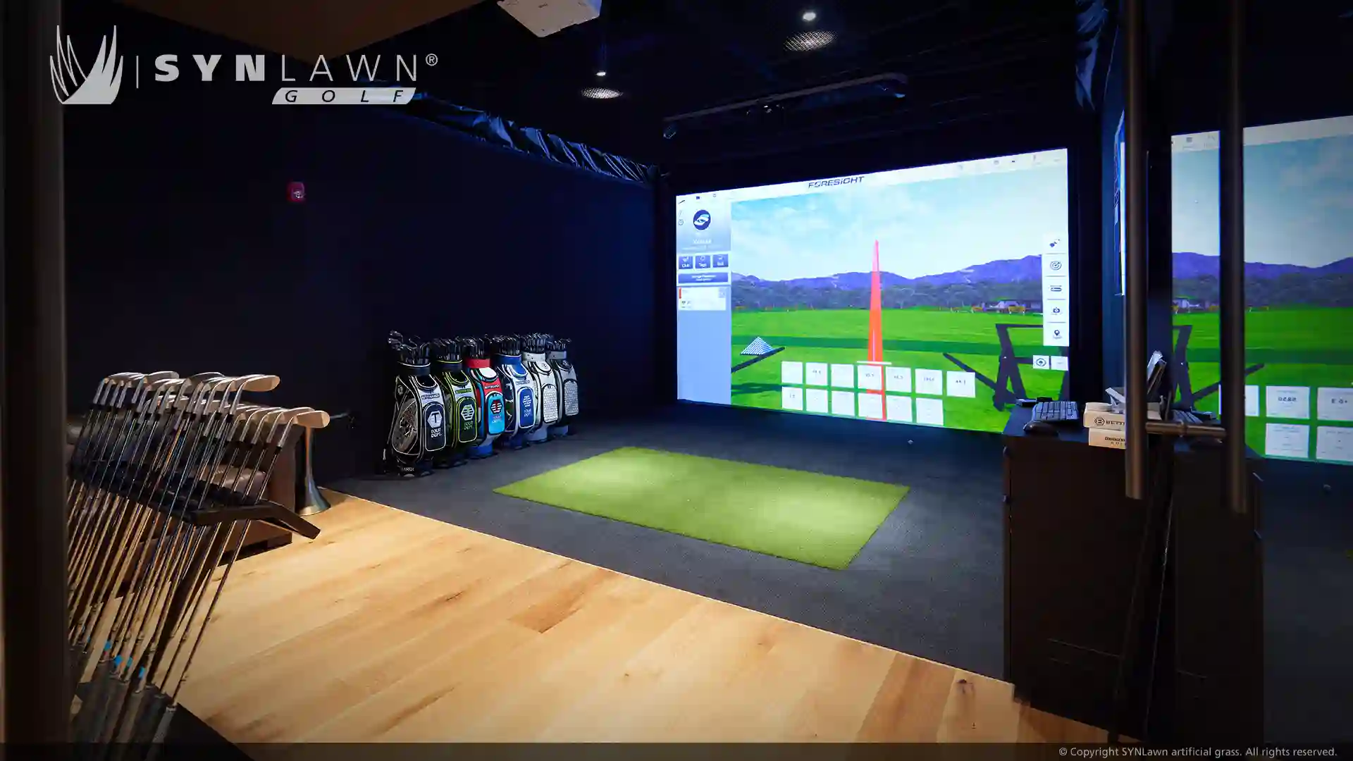 image of image of SYNLawn Golf Turf at Bettinardi Indoor Simulator Studio B Chicago Illiniois